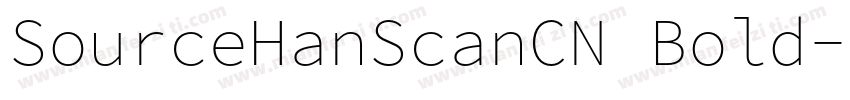 SourceHanScanCN Bold字体转换